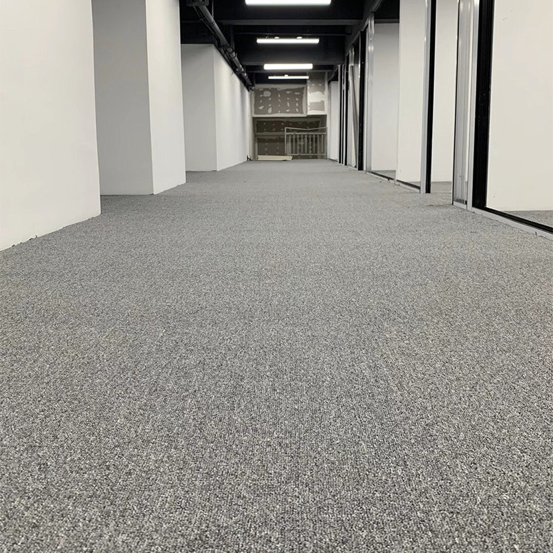 灰色地毯办公室商用地垫大面积长条整铺客厅直播间地毯