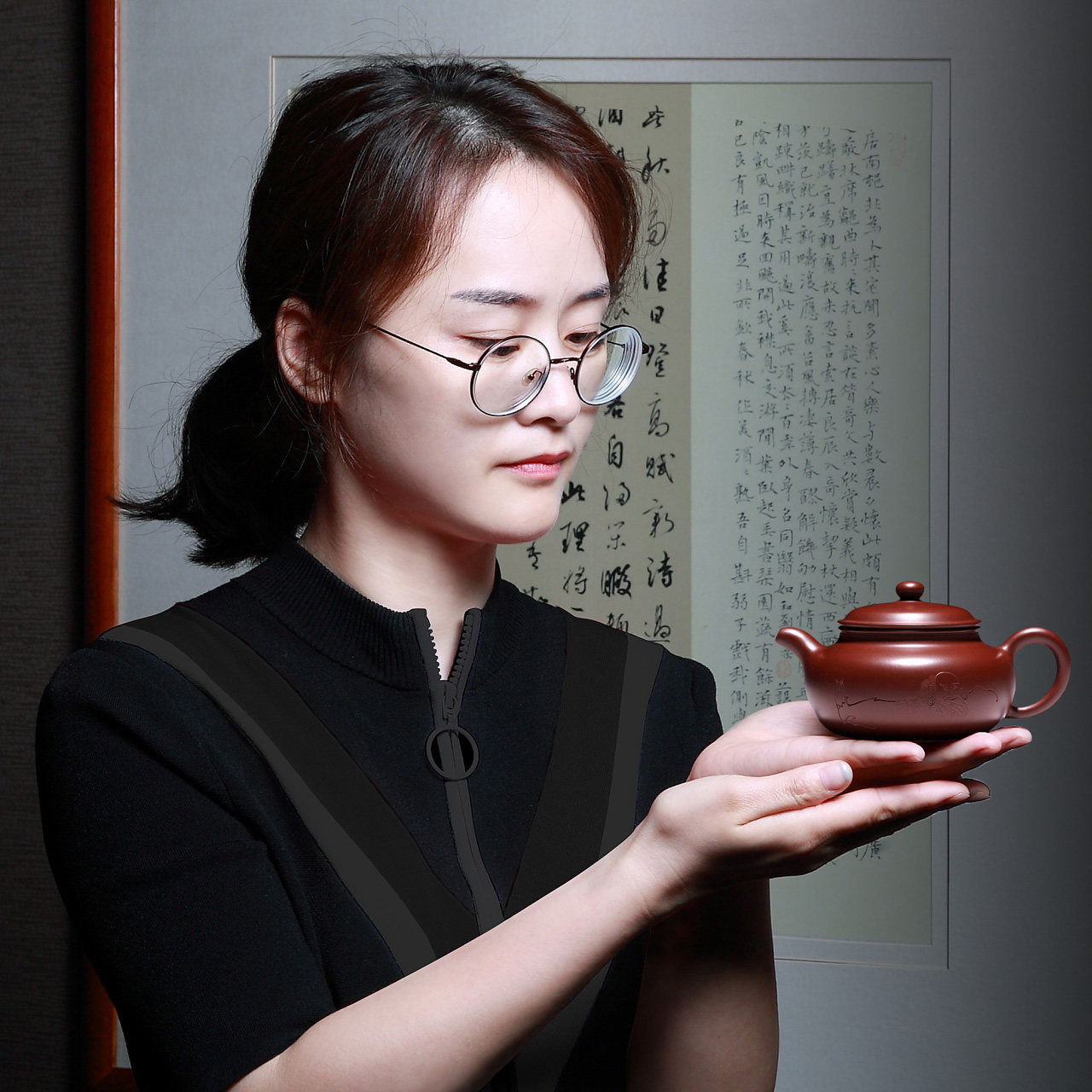 【陶源】宜兴紫砂壶纯全手工李晓璐泡茶壶具家用套装 大红袍仿古