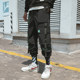 Black overalls men loose big yards Tide brand pants hip-hop hip-hop performance wind beam leg trousers summer tide thin section Black overalls men loose big yards Tide brand pants hip-hop hip-hop performance wind beam leg trousers summer tide thin section