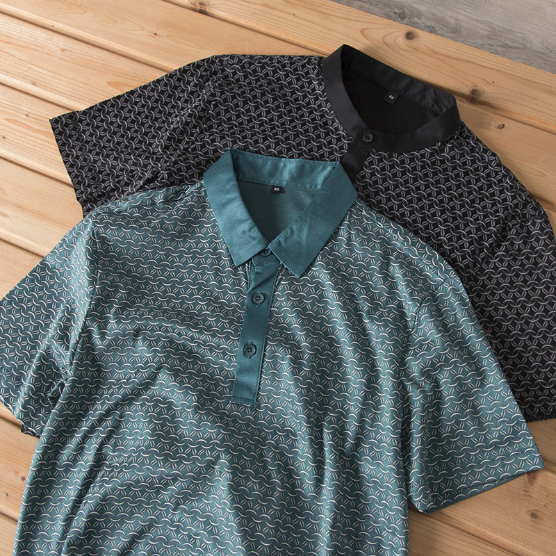 一线撤柜单！丝滑垂坠有光泽 夏季男士时尚休闲翻领短袖T恤POLO衫