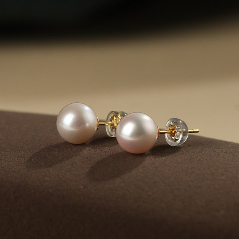 玄灵阁天然珍珠耳钉轻奢高级感女中式气质简约耳饰耳饰