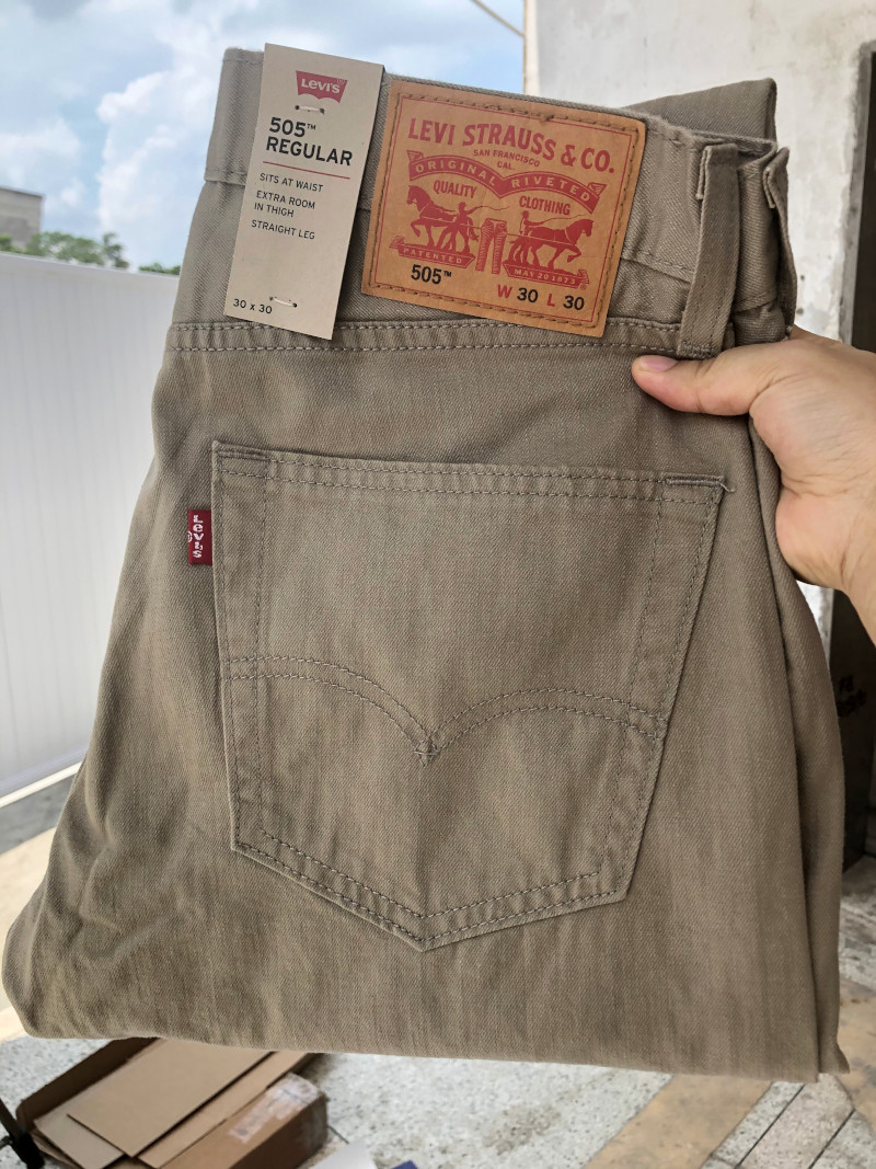 美国正品李维斯505薄款无弹中腰宽松直筒牛仔裤男纯棉00505-0718