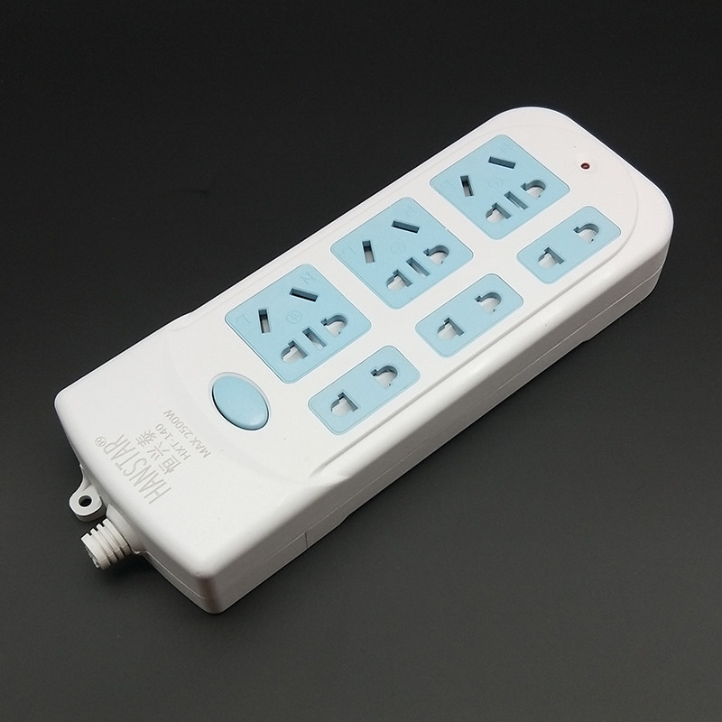 插座咖扬一体成型27孔无线开关插座包胶带胶带指示灯接线板