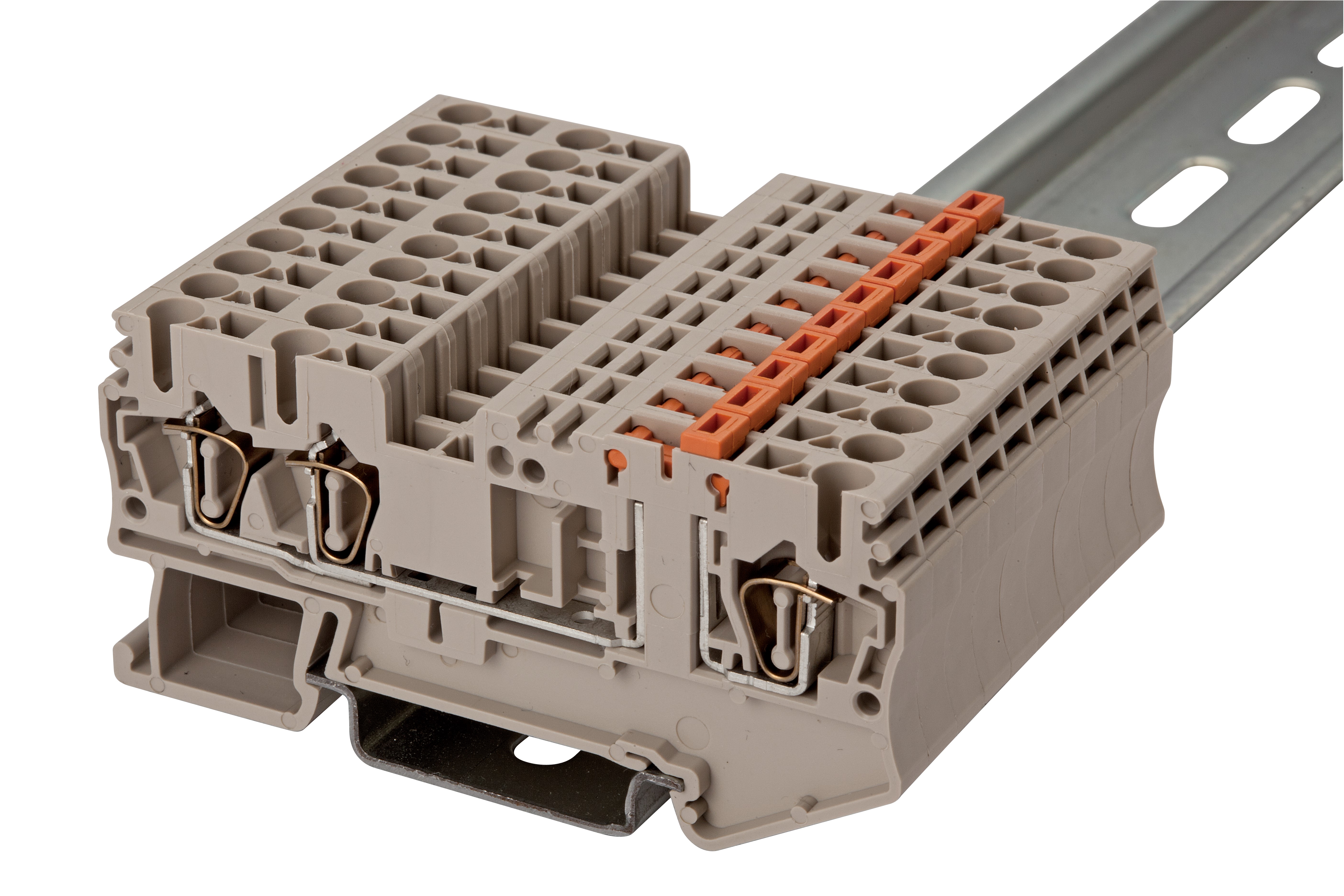 町洋dinkle导轨ak25tntg接线端子25平方纯铜回拉终端接线端子