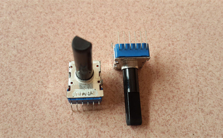 电位器全新日本alps双连6脚104d100k六脚柄长电位器