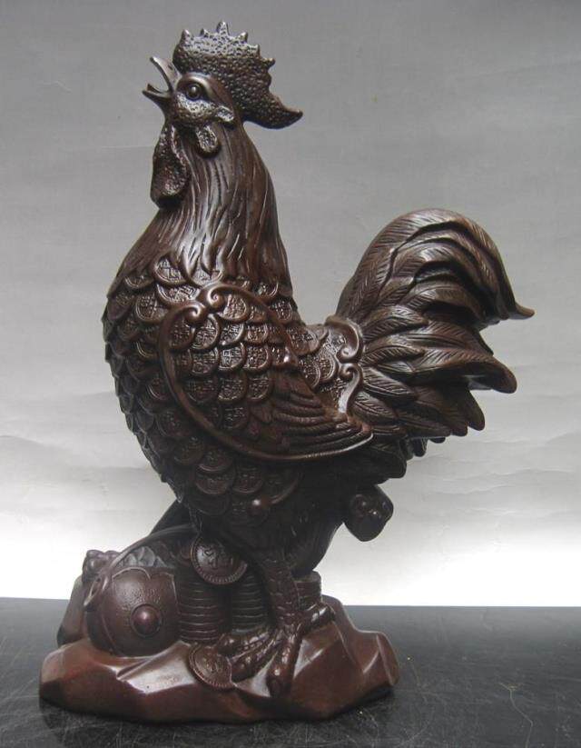开光纯铜大号铜金钱鸡摆件化婚外情及第三者 促夫妻姻缘 化蜈蚣煞