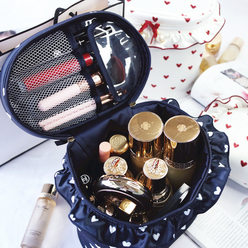 日系可爱化妆包大容量手提提桶ins少女心旅行护肤品化妆包