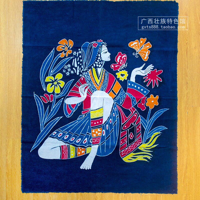 民族客栈民宿餐厅挂画客厅装饰画沙发背景墙壁画壮族花山崖壁画