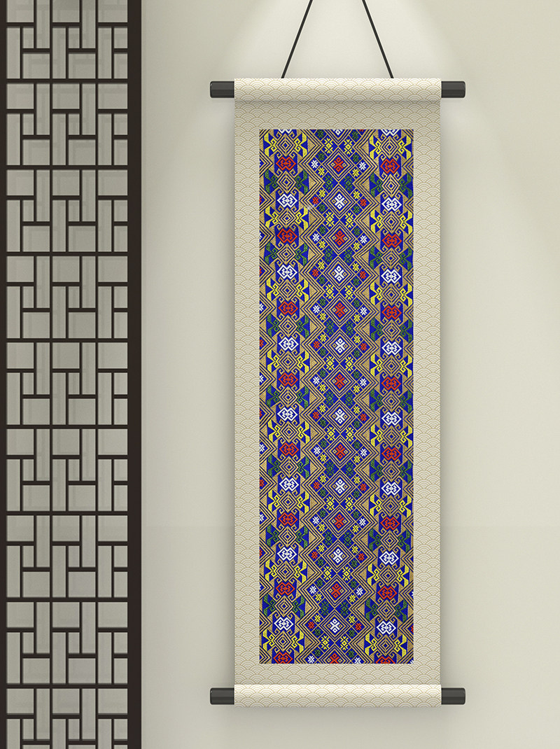 壮族民间传统图腾民俗图案壮锦布料民族手工壮锦