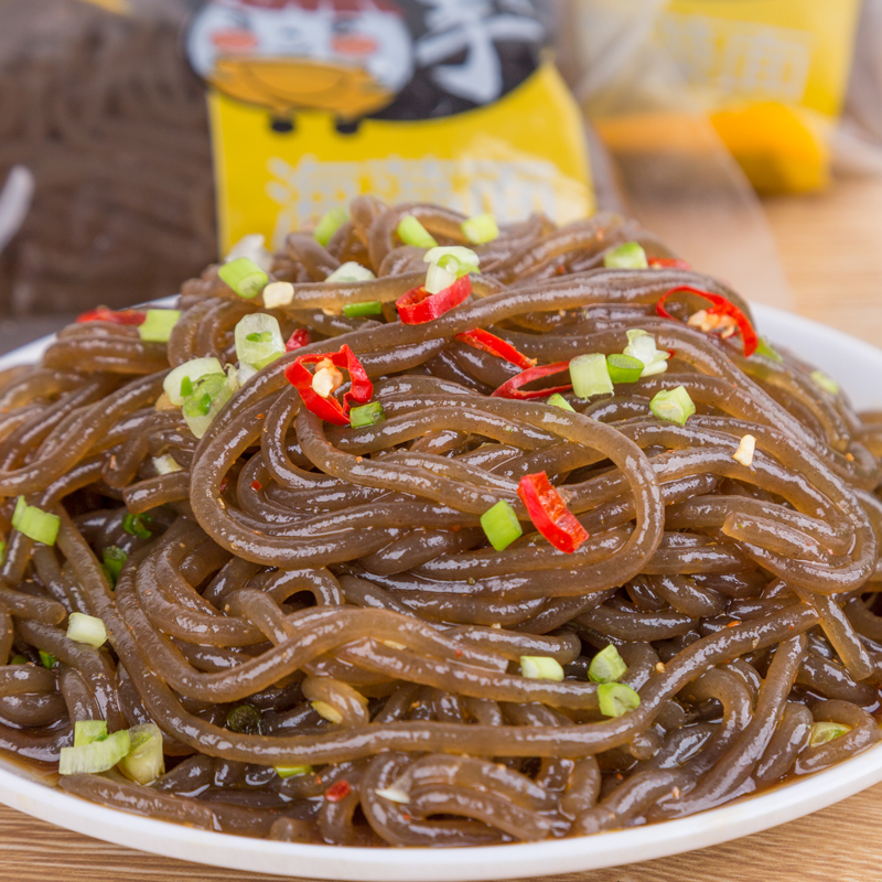 精品手工自制魔芋面粉粉丝面条海藻低脂低卡冲泡方便面