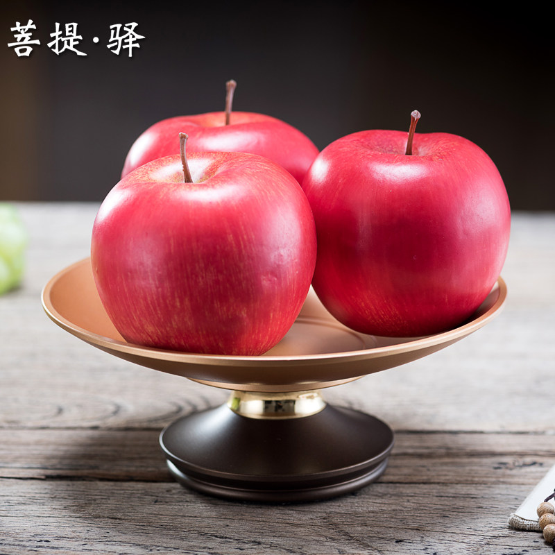 果盘台湾精工素面无字铜供盘水果果碟果篓厚实果盘