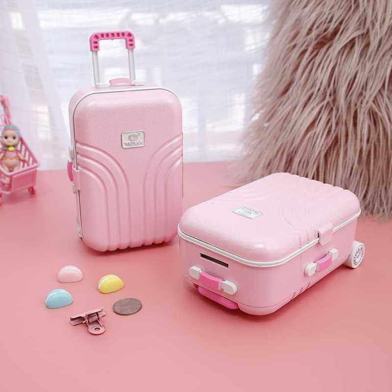 创意旅行箱存钱罐可爱儿童拉杆行李箱储蓄罐少女心生日礼桌面摆件