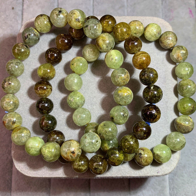 天然弗莱礼物石礼物女人宝石翠绿四大天王手串绿色手链