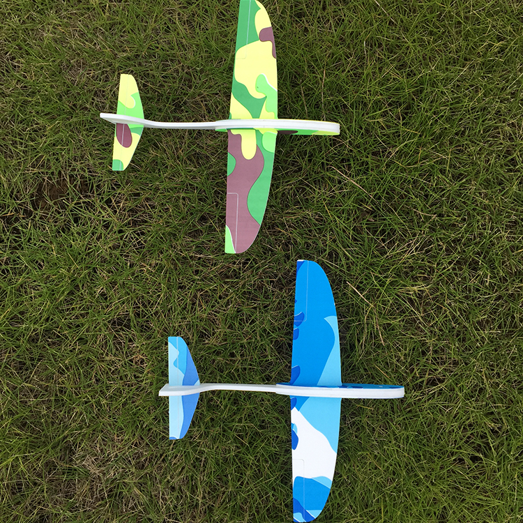 不落地飞机泡沫型小弹射滑翔机儿童玩具航模比赛弹弓橡皮筋纸回旋