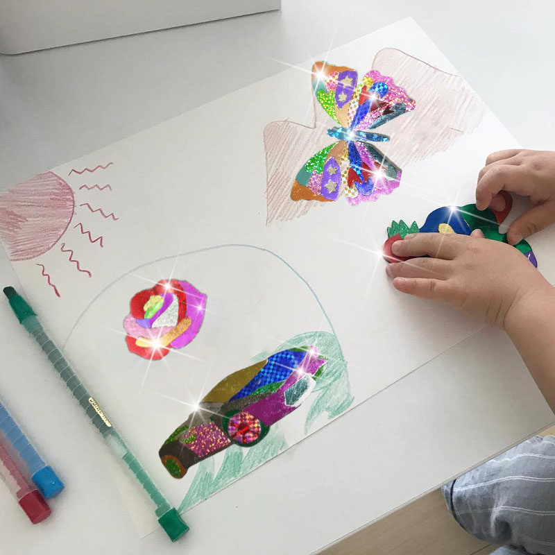 斑彩贴官方正品魔幻贴画手工diy班彩贴儿童女eva立体