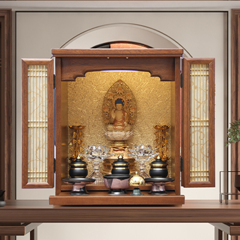 佛龛家神龛中式新中式吊柜壁挂式佛台用带观音供奉其它柜类