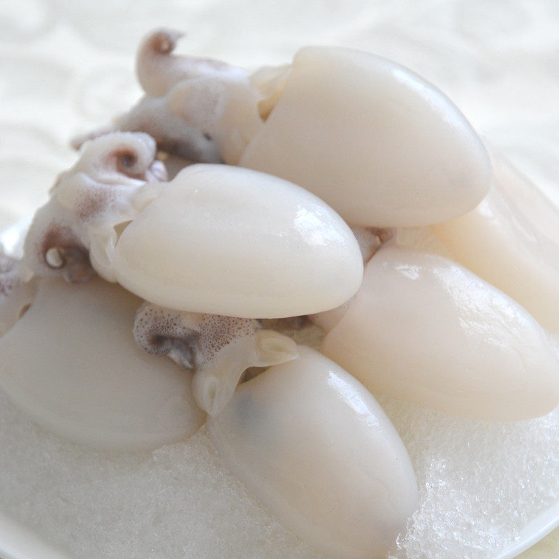 火锅海鲜冷冻食材新鲜墨鱼水产小目鱼仔含冰冷冻墨鱼