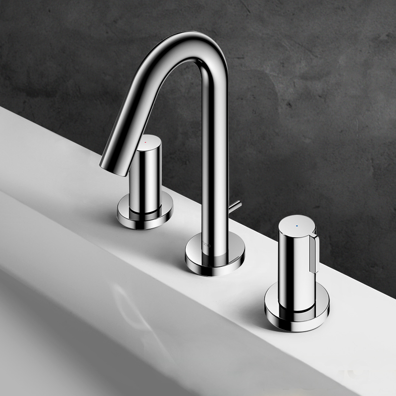 toto台盆龙头三孔冷热水防溅家用洗脸盆洗手盆面盆面盆龙头