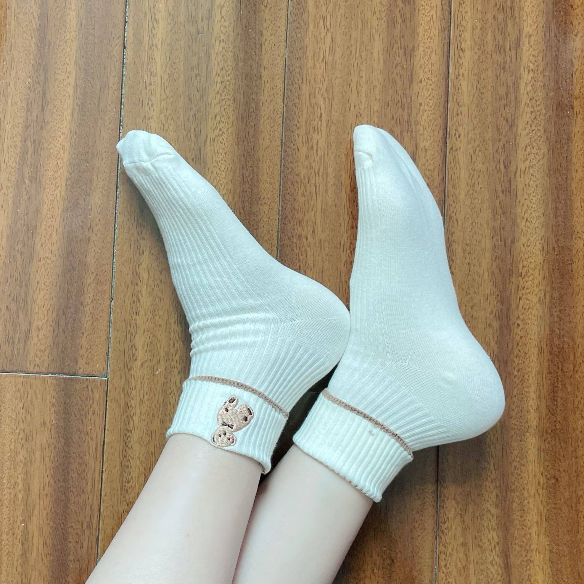 小熊袜子女网红立体可爱卡通纯棉韩国ins潮日短袜