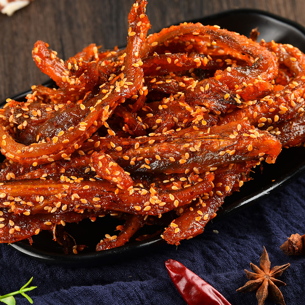 鳗鱼香辣罐装500g鱼干零食即食甜辣龙头小吃即食鱼零食