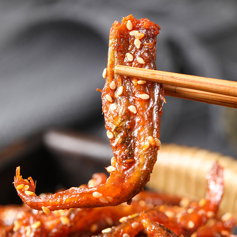 青岛特产香辣龙头甜辣袋装即食小鱼干鱼零食即食鱼零食