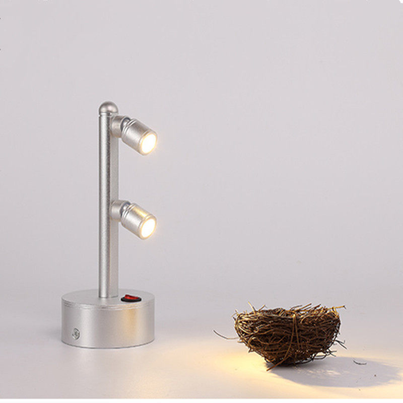 射灯无线led充电珠宝柜台2w3w立杆展会展柜射灯