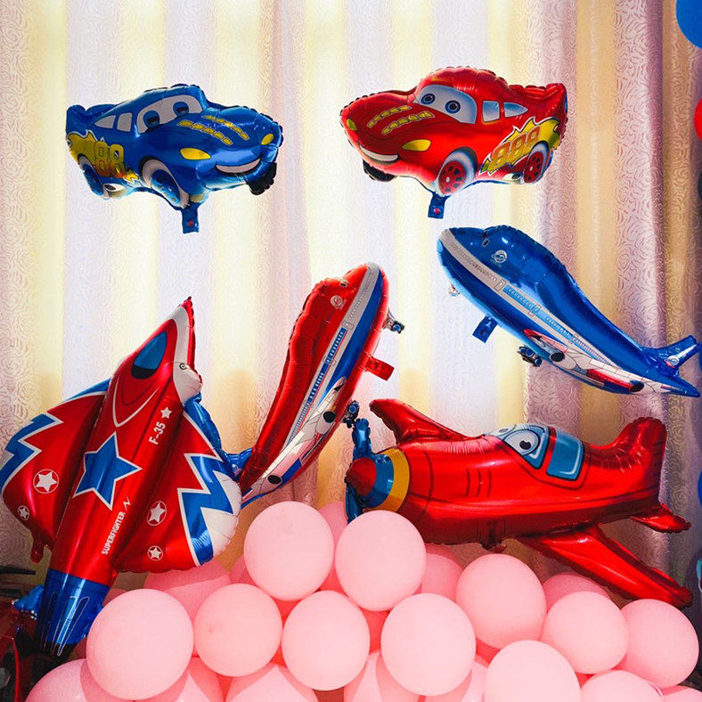 飞机气球装饰儿童男孩周岁生日场景布置战斗机气球