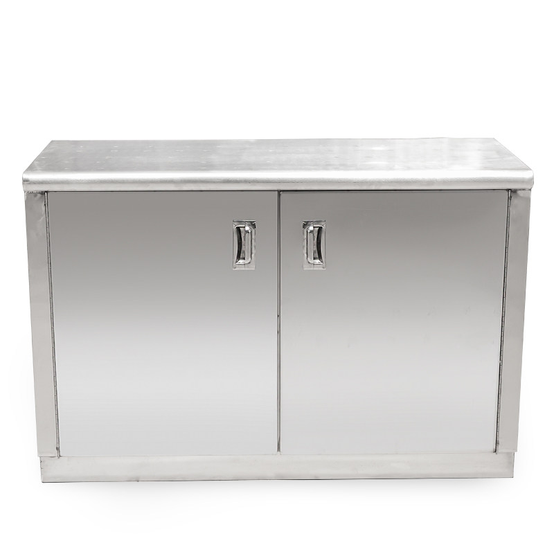 不锈钢家用推掩门厨房桌子打荷操作收纳置物茶水商用厨房操作台