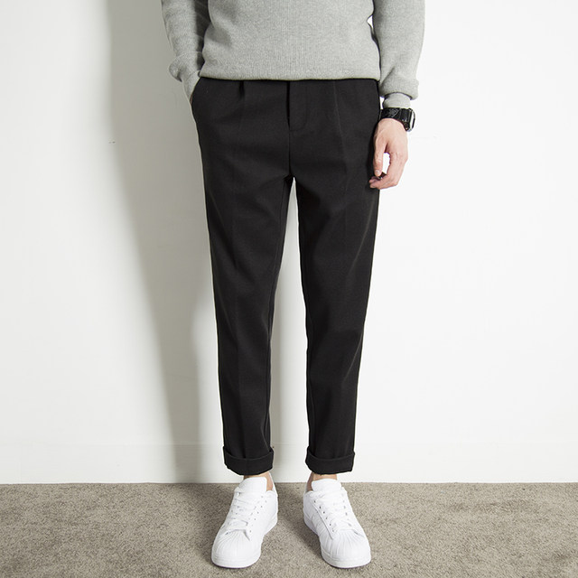 Men's new autumn and winter woolen pants men's straight casual trousers men's loose trend all-match casual suit pants men Men's new autumn and winter woolen pants men's straight casual trousers men's loose trend all-match casual suit pants men