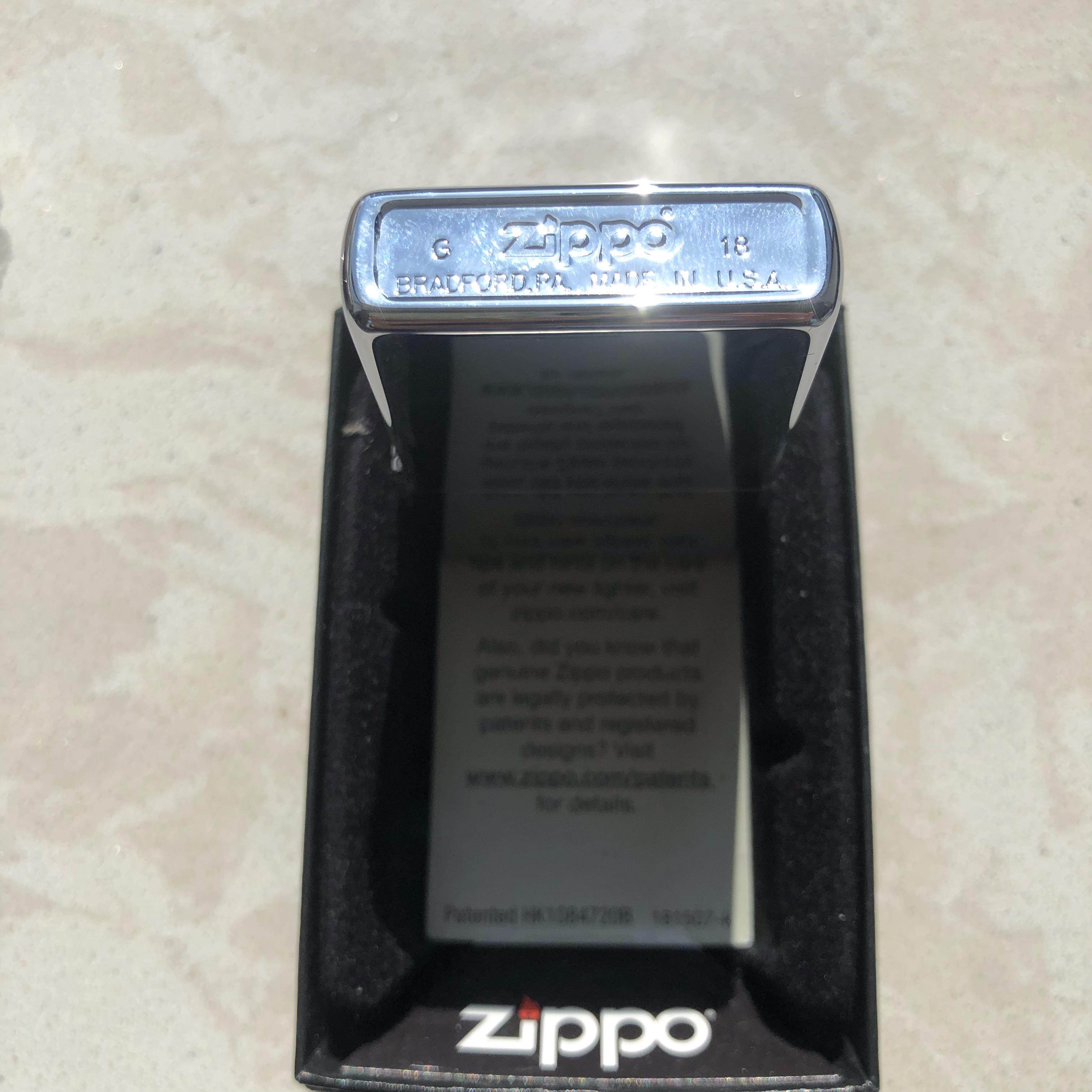 zippo之宝打火机镜面彩贝镶嵌2018年煤油打火机