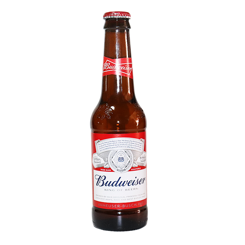 百威英国进口红色budweiser旋盖拧盖小瓶啤酒300ml啤酒