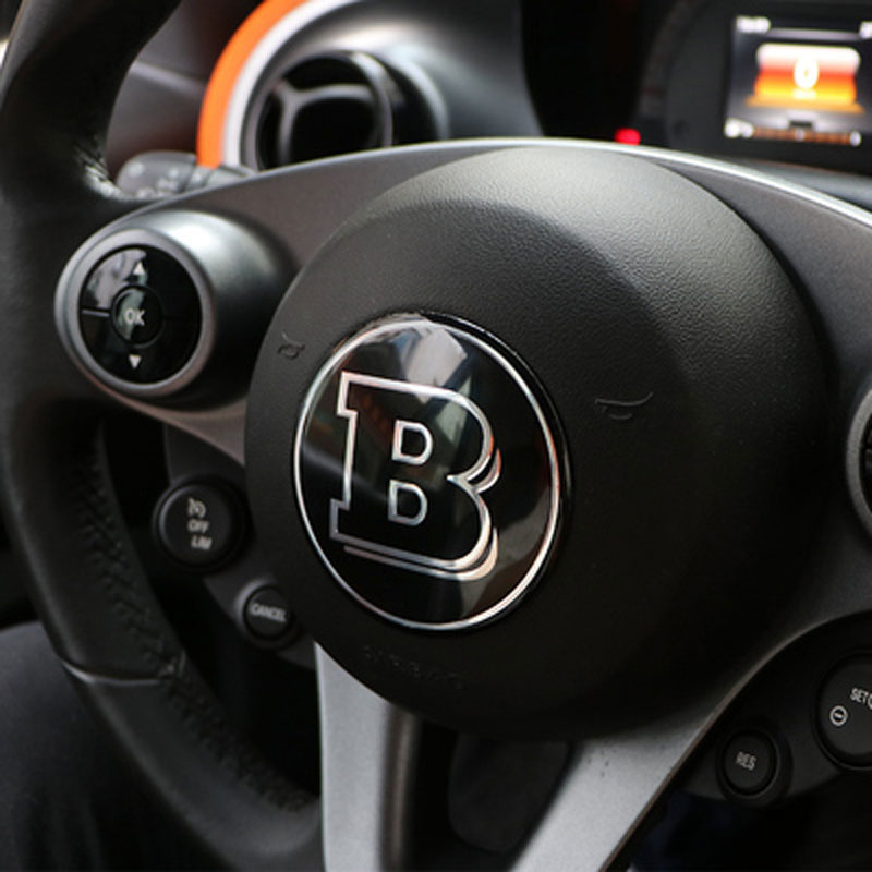 0919款奔驰smart汽车方向盘brabus巴博斯改装改装车车贴汽车贴片