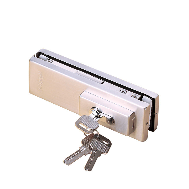 德国国邦捷固活动玻璃门地锁无框地弹簧门锁通用门夹