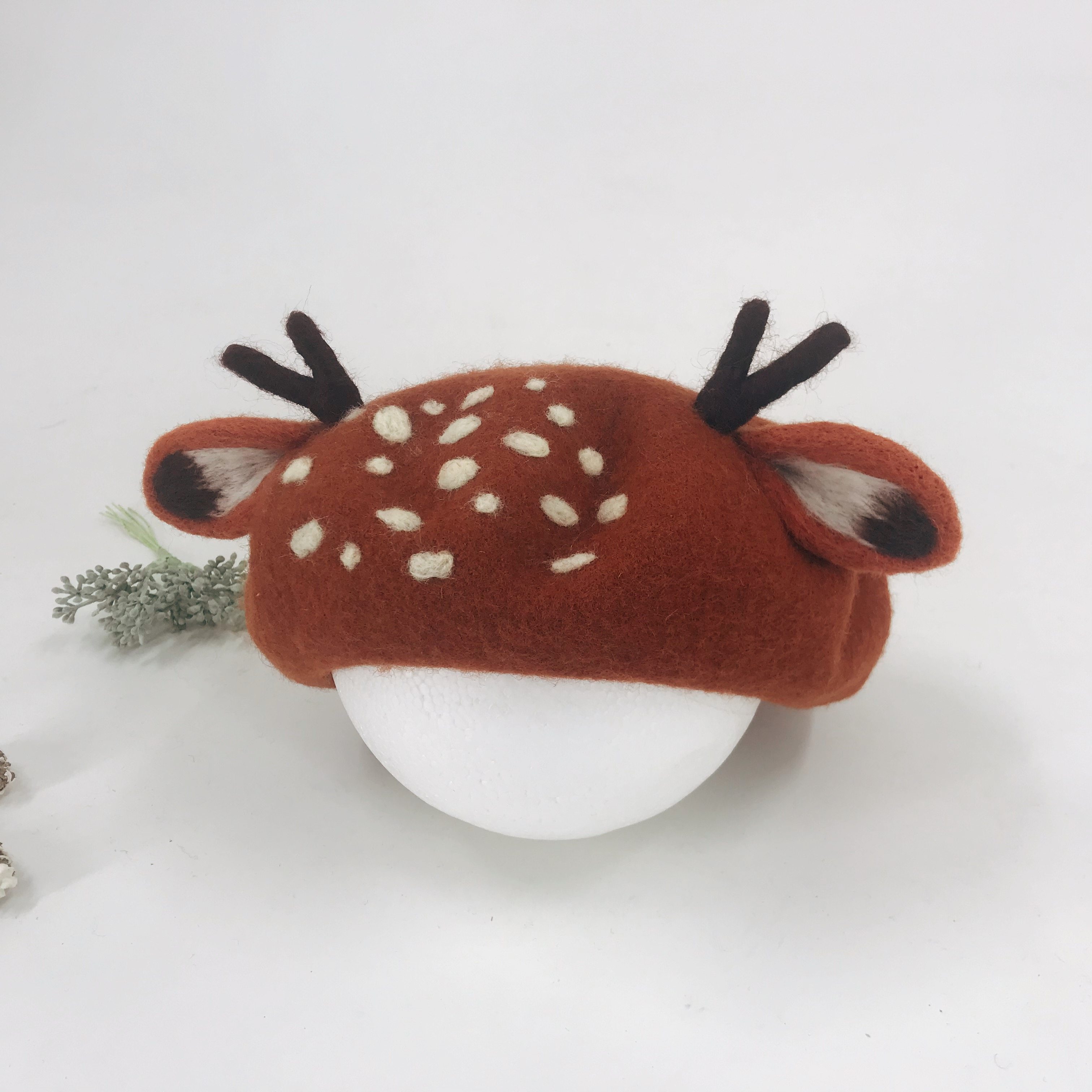 贝雷帽材料包手工手工圣诞森系小鹿亲子画家秋冬帽子