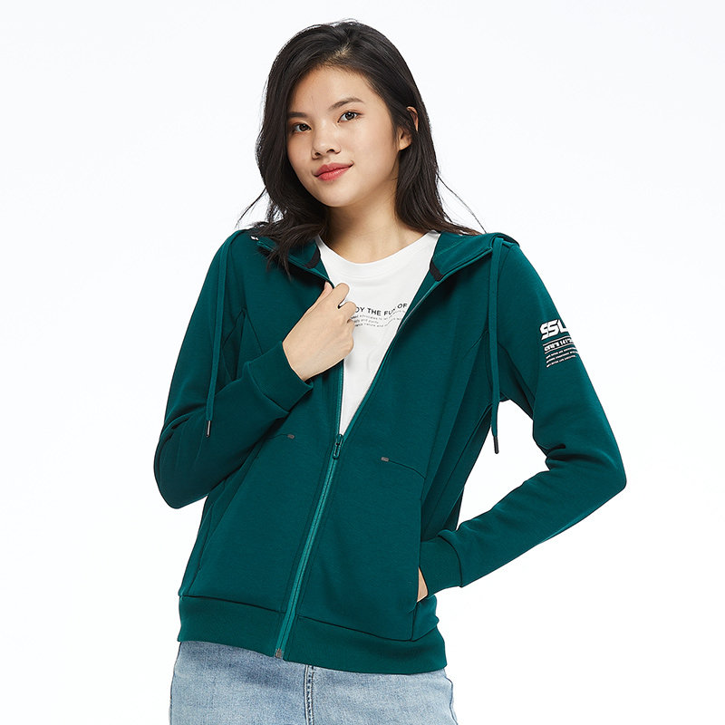 图途户外卫衣女保暖针织开衫连舒适运动外套2020运动卫衣