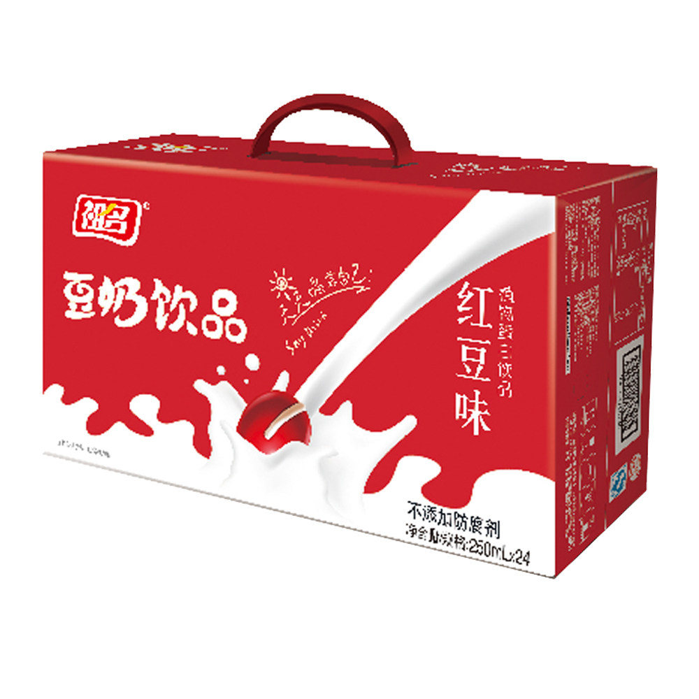 豆奶红豆祖名250ml24盒早餐奶纸盒装植物蛋白饮料