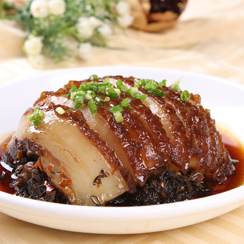土哥农货湖北 五花肉雪菜扣肉虎皮梅菜扣肉加热即食半成品蒸菜私
