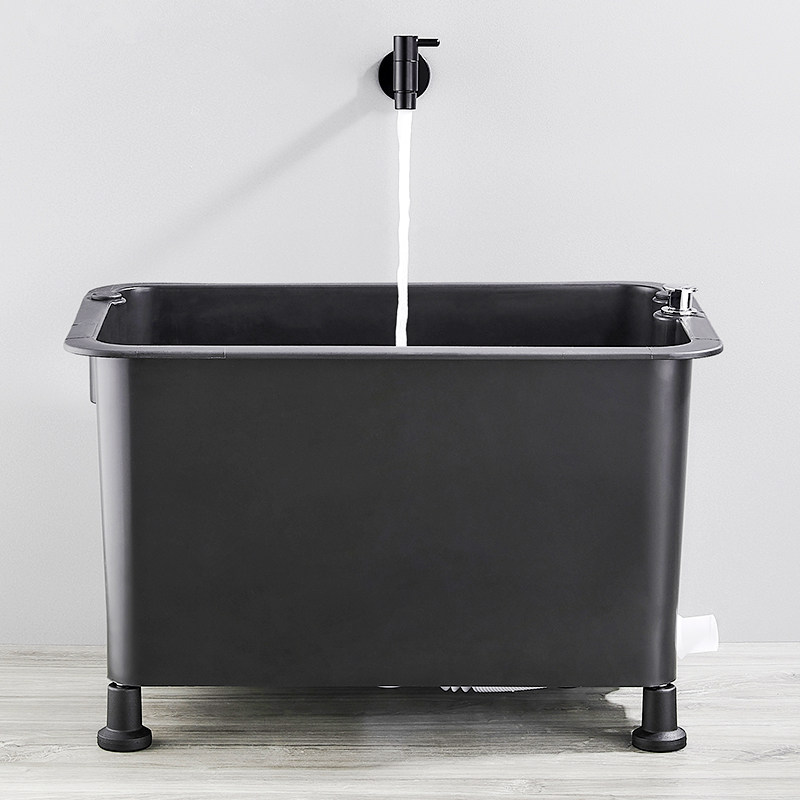 拖把阳台洗拖布池手动下水厕所卫生间大号地盆拖把池