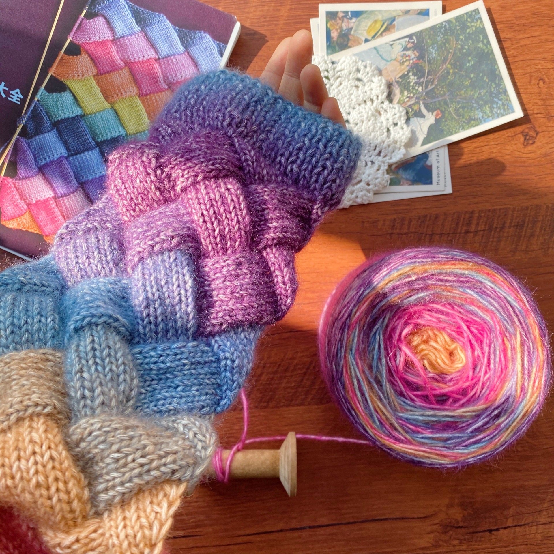 围巾摩根特色长段染织男士白桦包棒针毛衣编织毛线