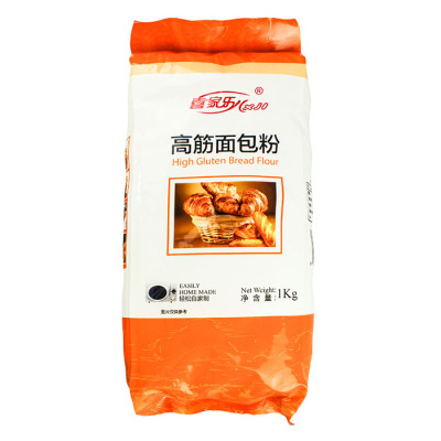 喜家乐面包粉1kg 高筋面粉 披高筋粉小麦粉 萨饼粉 烘焙原料
