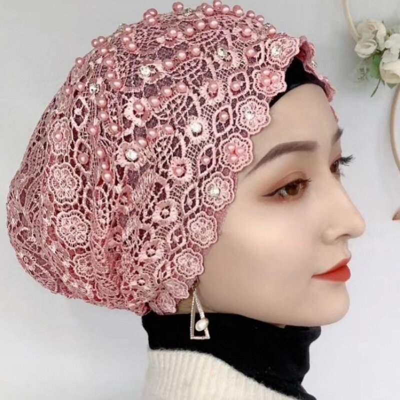 春夏纱巾帽回女士包头帽套头小帽网透气睡帽帽子