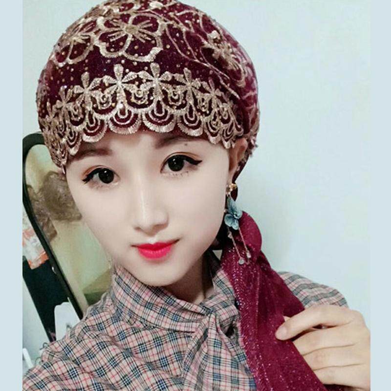 头巾2020民族风盖头包头巾套头春秋方便绑巾蕾丝围巾