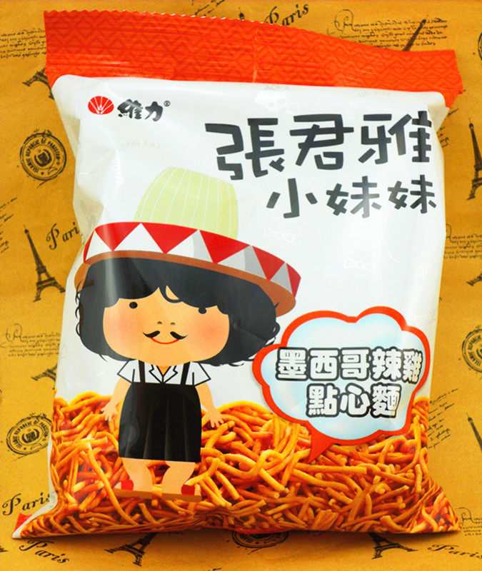 新货张君雅君雅小妹妹妹系列墨西哥辣鸡点心面78g膨化食品