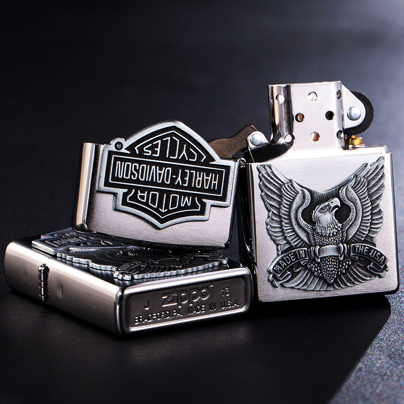 原装正版zippo打火机哈雷美国制造200hdh284雄鹰展翅zippo