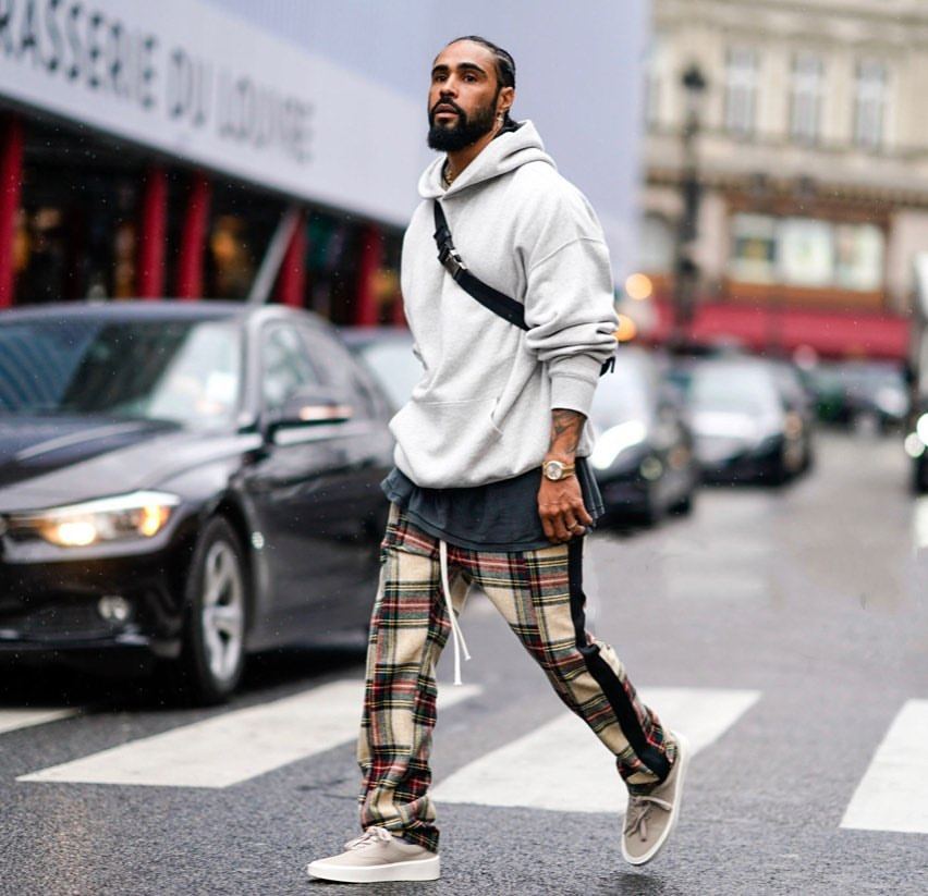 我不潮fogfearofgod第五季主线高街休闲直筒宽松羊毛格子长裤