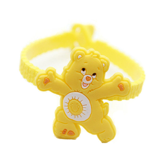 包邮care bears小熊手环胸针可爱童趣复古彩虹熊土酷手链硅胶闺蜜