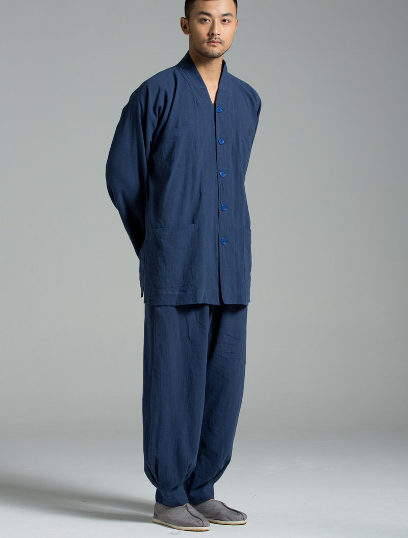 慈缘棉麻麻布佛教打坐居士泰国清凉水洗棉纱民族服装