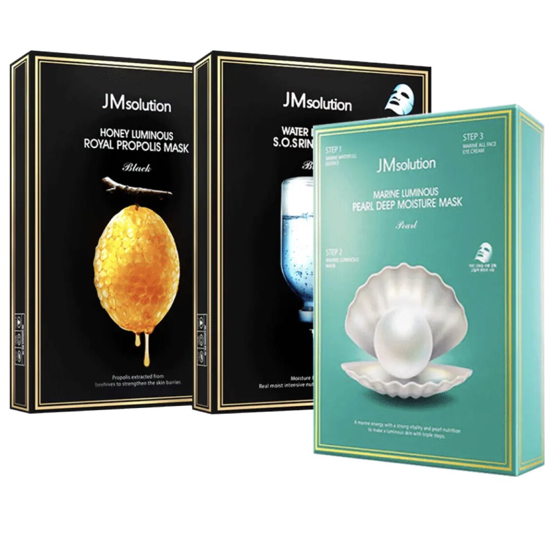 韩国正品jm海洋珍珠三部曲水光蜂蜜面膜急救贴片面膜