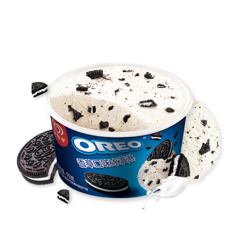 和路雪oreo奥利奥杯香草/巧克力口味冰淇淋冰激凌杯装雪糕 75g
