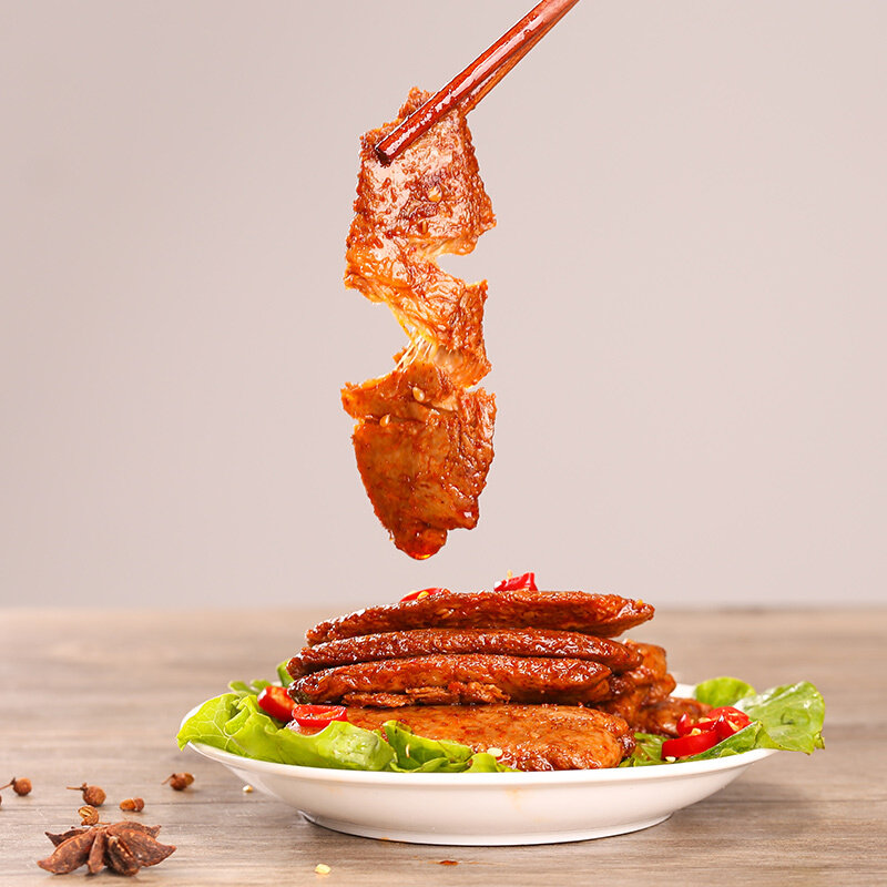 盐津铺子手撕肉豆1000g麻辣大豆蛋白素肉